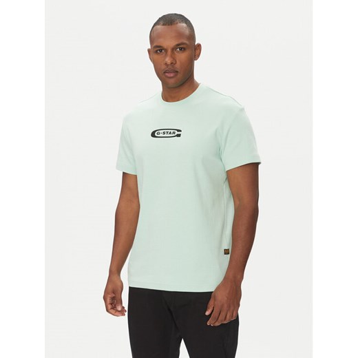 G-Star Raw T-Shirt Old Skool D25967-C812 Zielony Regular Fit ze sklepu MODIVO w kategorii T-shirty męskie - zdjęcie 182719719