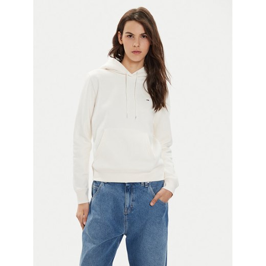 Tommy Jeans Bluza Flag DW0DW19727 Écru Regular Fit ze sklepu MODIVO w kategorii Bluzy damskie - zdjęcie 182719869