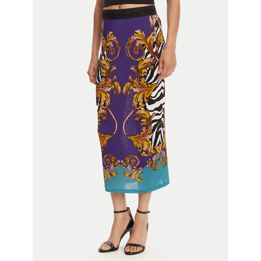 Versace Jeans Couture Spódnica ołówkowa 78HAE8P6 Fioletowy Slim Fit ze sklepu MODIVO w kategorii Spódnice - zdjęcie 182719906