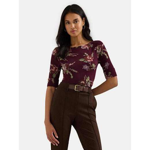 LAUREN RALPH LAUREN Bluzka 200951317001 Bordowy Slim Fit XXL MODIVO