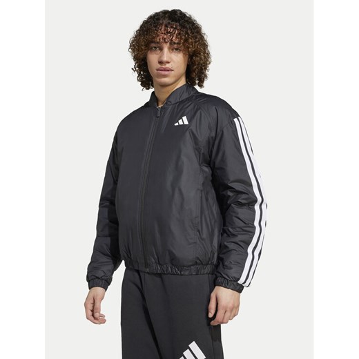 adidas Kurtka bomber Essentials 3-Stripes JD1294 Czarny Loose Fit ze sklepu MODIVO w kategorii Kurtki męskie - zdjęcie 182720068