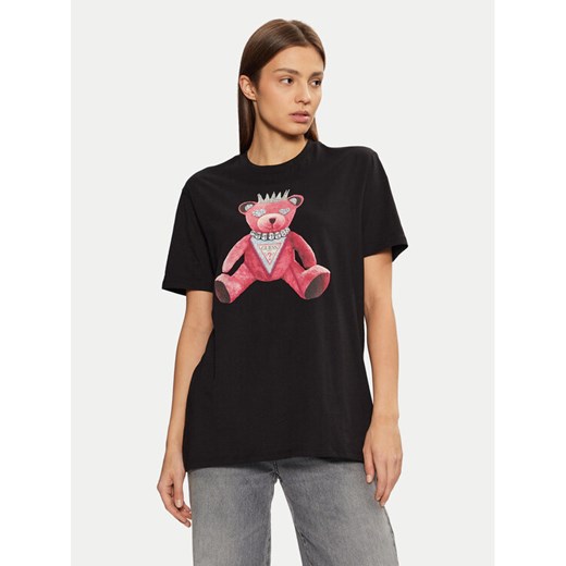Guess T-Shirt W5RI30K9RM1 Czarny Regular Fit ze sklepu MODIVO w kategorii Bluzki damskie - zdjęcie 182720195