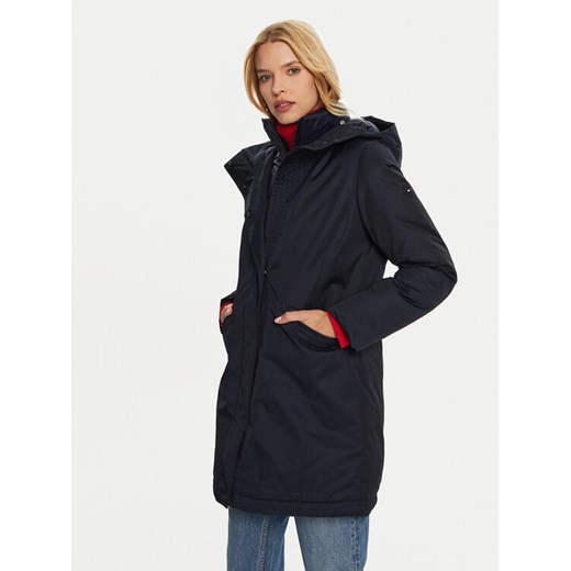 Tommy Hilfiger Parka WW0WW43121 Niebieski Regular Fit ze sklepu MODIVO w kategorii Parki damskie - zdjęcie 182720277