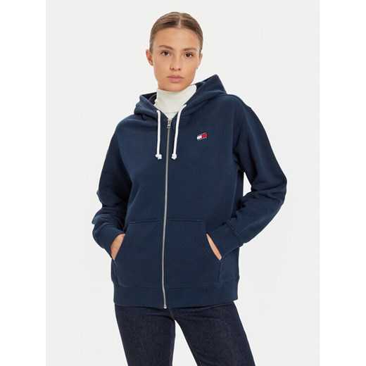 Tommy Jeans Bluza Tjw Rlx Badge Zipthru DW0DW19932 Granatowy Regular Fit ze sklepu MODIVO w kategorii Bluzy damskie - zdjęcie 182720295