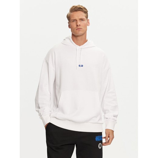 Hugo Bluza Nalonso 50522374 Biały Regular Fit ze sklepu MODIVO w kategorii Bluzy męskie - zdjęcie 182720315