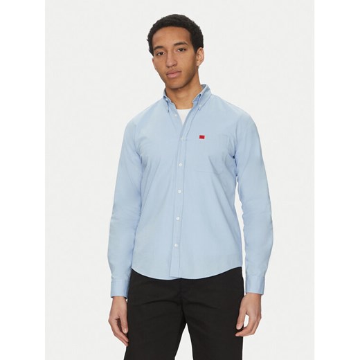 HUGO Koszula Evito 50479302 Błękitny Slim Fit ze sklepu MODIVO w kategorii Koszule męskie - zdjęcie 182720316