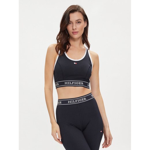 Tommy Hilfiger Biustonosz sportowy Monotype WW0WW41517 Granatowy ze sklepu MODIVO w kategorii Biustonosze - zdjęcie 182720335