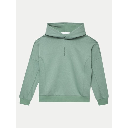 Calvin Klein Jeans Bluza Mnimalistic Logo IB0IB02134 Zielony Regular Fit ze sklepu MODIVO w kategorii Bluzy chłopięce - zdjęcie 182720338