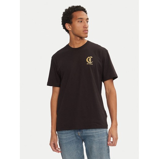 Just Cavalli T-Shirt 77OAHT02 Czarny Regular Fit ze sklepu MODIVO w kategorii T-shirty męskie - zdjęcie 182720395