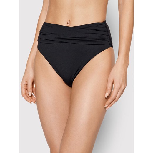 Seafolly Dół od bikini Wrap Front 40643-942 Czarny ze sklepu MODIVO w kategorii Stroje kąpielowe - zdjęcie 182720425