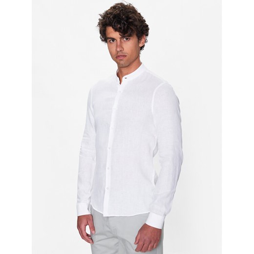 Calvin Klein Koszula K10K109511 Biały Slim Fit ze sklepu MODIVO w kategorii Koszule męskie - zdjęcie 182720456
