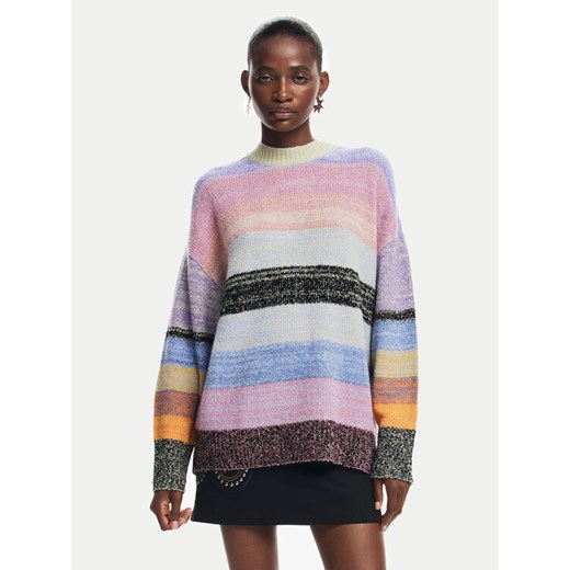 Desigual Sweter Moncton 24WWJF28 Kolorowy Regular Fit ze sklepu MODIVO w kategorii Swetry damskie - zdjęcie 182720487