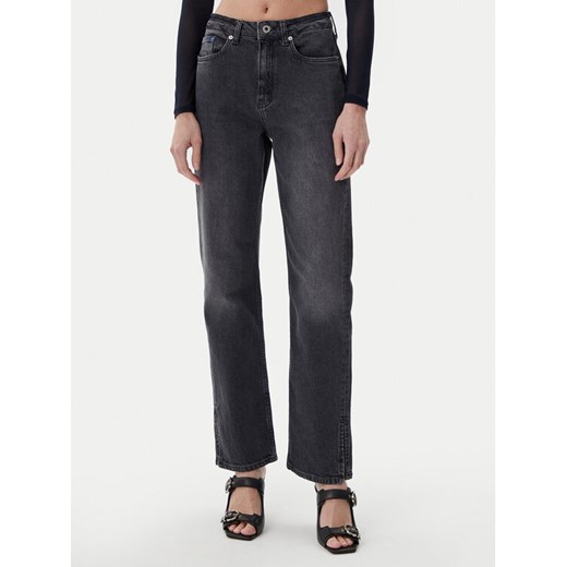 Karl Lagerfeld Jeans Jeansy A1W10029 Szary Straight Fit ze sklepu MODIVO w kategorii Jeansy damskie - zdjęcie 182720526