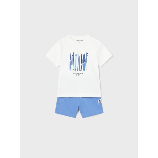 Mayoral Komplet t-shirt i spodenki 1646 Kolorowy Regular Fit ze sklepu MODIVO w kategorii Komplety niemowlęce - zdjęcie 182720545