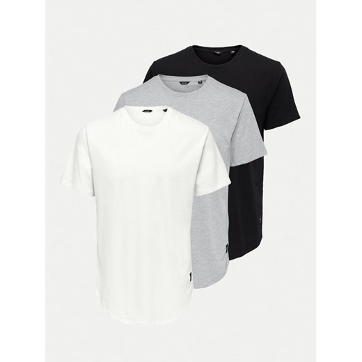 Only & Sons Komplet 3 t-shirtów Matt 22013782 Kolorowy Regular Fit ze sklepu MODIVO w kategorii T-shirty męskie - zdjęcie 182720627