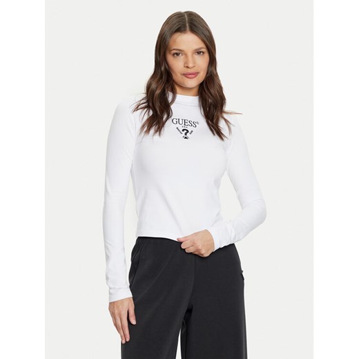 Guess Bluzka Colette V4YI23 KCDH1 Biały Slim Fit ze sklepu MODIVO w kategorii Bluzki damskie - zdjęcie 182720635