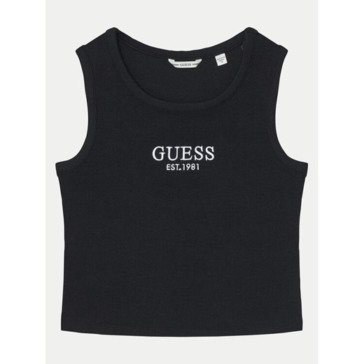 Guess Top J4YI16 KBZP4 Czarny Regular Fit ze sklepu MODIVO w kategorii Bluzki dziewczęce - zdjęcie 182720677