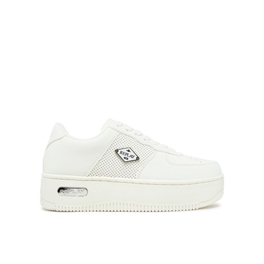 REPLAY Sneakersy GWZ5O.000.C0018S Biały ze sklepu MODIVO w kategorii Buty sportowe damskie - zdjęcie 182720708