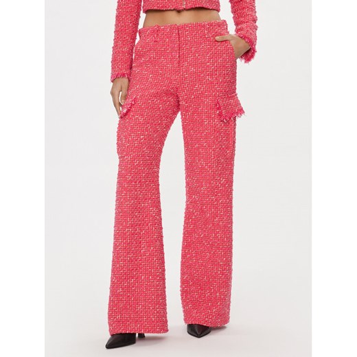 Patrizia Pepe Spodnie materiałowe 8P0601/A376-F592 Różowy Flare Fit ze sklepu MODIVO w kategorii Spodnie damskie - zdjęcie 182720715