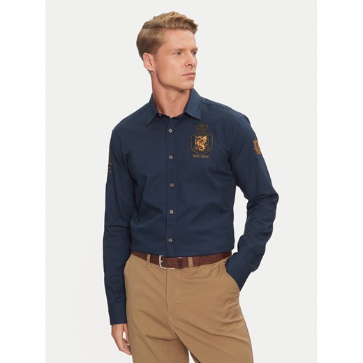 La Martina Koszula ZMCG31 OX077 Granatowy Regular Fit La Martina L MODIVO