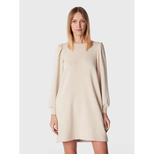 Moss Copenhagen Sukienka dzianinowa Nelina 17198 Beżowy Regular Fit ze sklepu MODIVO w kategorii Sukienki - zdjęcie 182720747