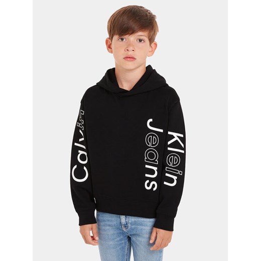 Calvin Klein Jeans Bluza Maxi Inst Logo IB0IB02040 Czarny Relaxed Fit ze sklepu MODIVO w kategorii Bluzy chłopięce - zdjęcie 182720755