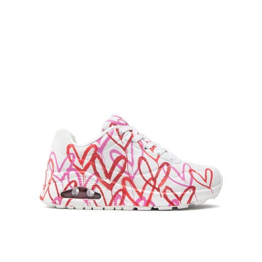 Skechers Sneakersy Uno Spread The Love 155507/WRPK Biały ze sklepu MODIVO w kategorii Buty sportowe damskie - zdjęcie 182720767