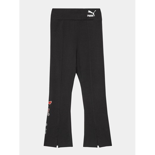 Puma Legginsy Puma X Miraculous 621857 Czarny Tight Fit ze sklepu MODIVO w kategorii Spodnie dziewczęce - zdjęcie 182720805