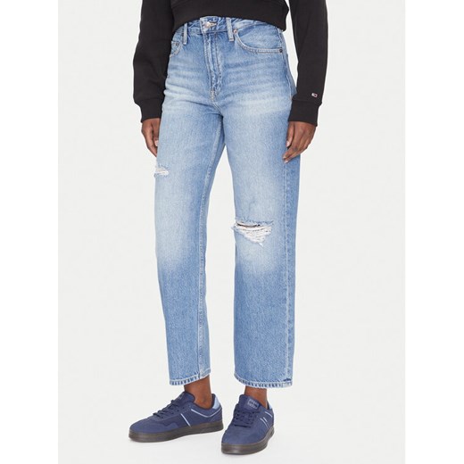 Tommy Jeans Jeansy Layla DW0DW21278 Niebieski Straight Fit ze sklepu MODIVO w kategorii Jeansy damskie - zdjęcie 182720926