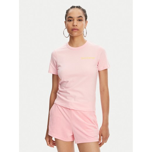 Juicy Couture T-Shirt La Beach JCWCT125319 Różowy Regular Fit ze sklepu MODIVO w kategorii Bluzki damskie - zdjęcie 182721026