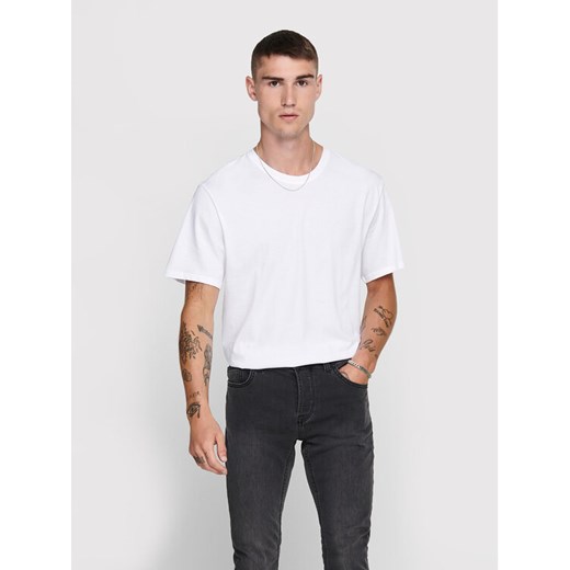 Only & Sons T-Shirt Matt 22002973 Biały Regular Fit ze sklepu MODIVO w kategorii T-shirty męskie - zdjęcie 182721088