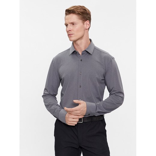 Boss Koszula P-Hank-S-Kent-C1-222 50508730 Srebrny Slim Fit ze sklepu MODIVO w kategorii Koszule męskie - zdjęcie 182721095