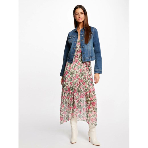 Morgan Kurtka jeansowa 231-VPOMI Niebieski Regular Fit ze sklepu MODIVO w kategorii Kurtki damskie - zdjęcie 182721096