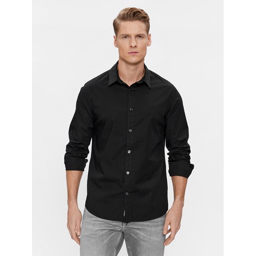 Calvin Klein Jeans Koszula J30J324614 Czarny Slim Fit ze sklepu MODIVO w kategorii Koszule męskie - zdjęcie 182721136