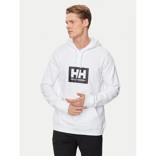 Helly Hansen Bluza Hh Box Hoodie 53289 Biały Regular Fit ze sklepu MODIVO w kategorii Bluzy męskie - zdjęcie 182721186