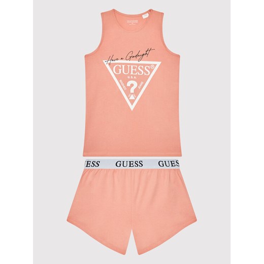 Guess Piżama J1BG00 J1311 Różowy Regular Fit ze sklepu MODIVO w kategorii Piżamy dziecięce - zdjęcie 182721209