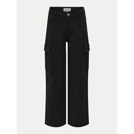 Kids ONLY Spodnie materiałowe Yarrow 15304049 Czarny Straight Fit ze sklepu MODIVO w kategorii Spodnie dziewczęce - zdjęcie 182721235
