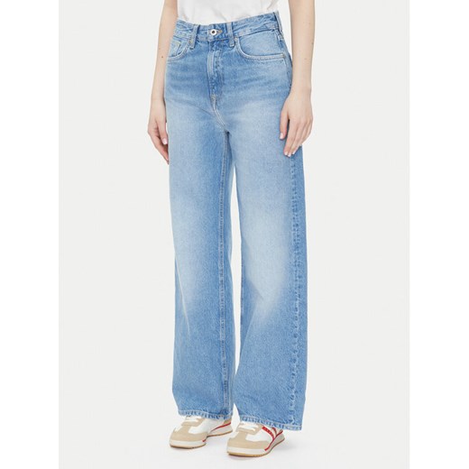 Pepe Jeans Jeansy PL204731 Niebieski Straight Fit ze sklepu MODIVO w kategorii Jeansy damskie - zdjęcie 182721239