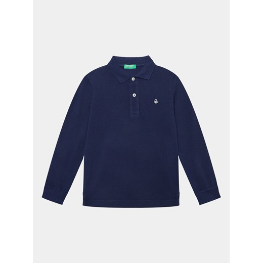 United Colors Of Benetton Polo 3089C300Z Granatowy Regular Fit ze sklepu MODIVO w kategorii T-shirty chłopięce - zdjęcie 182721256