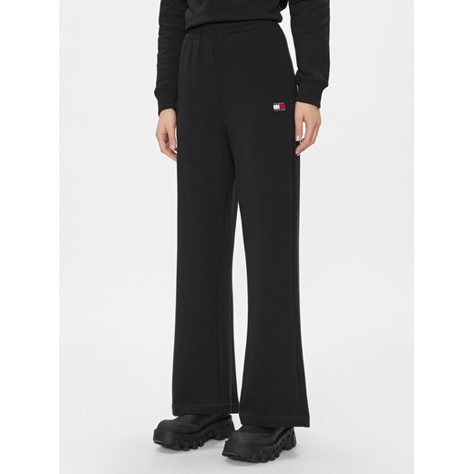 Tommy Jeans Spodnie dresowe DW0DW17312 Czarny Wide Leg ze sklepu MODIVO w kategorii Spodnie damskie - zdjęcie 182721319