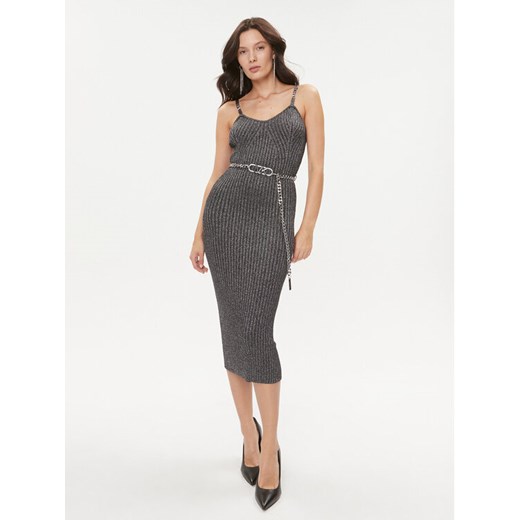 MICHAEL Michael Kors Sukienka dzianinowa MH38208AFB Czarny Slim Fit ze sklepu MODIVO w kategorii Sukienki - zdjęcie 182721349