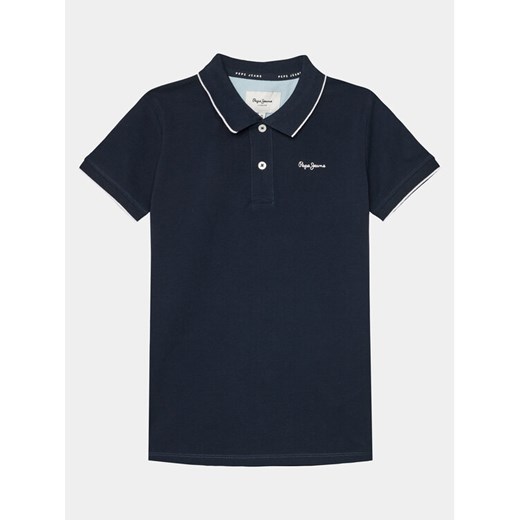 Pepe Jeans Polo New Thor PB540938 Granatowy Regular Fit ze sklepu MODIVO w kategorii T-shirty chłopięce - zdjęcie 182721385