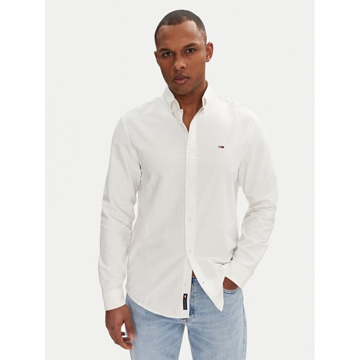 Tommy Jeans Koszula DM0DM21298 Biały Regular Fit ze sklepu MODIVO w kategorii Koszule męskie - zdjęcie 182721407