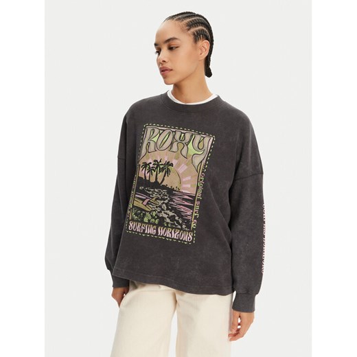 Roxy Bluza ERJKT04276 Szary Relaxed Fit ze sklepu MODIVO w kategorii Bluzy damskie - zdjęcie 182721426