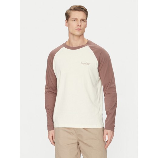 Jack&Jones Longsleeve Boston 12272977 Brązowy Relaxed Fit ze sklepu MODIVO w kategorii T-shirty męskie - zdjęcie 182721439