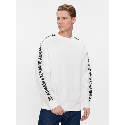Armani Exchange Bluza 3DZMLA ZJLGZ 1116 Biały Regular Fit ze sklepu MODIVO w kategorii Bluzy męskie - zdjęcie 182721618