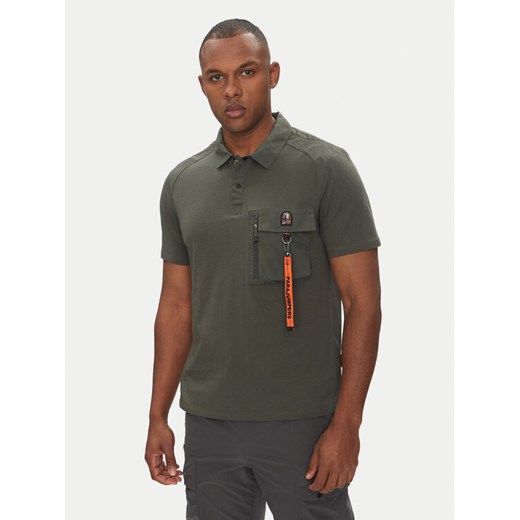 Parajumpers Polo Rescue 25SMPMPORE10 Zielony Regular Fit ze sklepu MODIVO w kategorii T-shirty męskie - zdjęcie 182721666