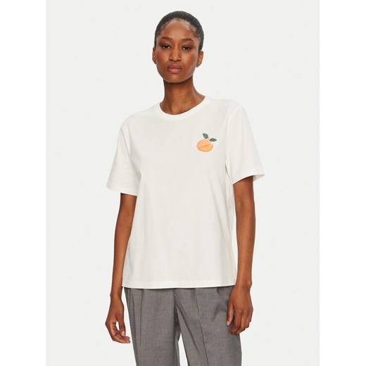Vila T-Shirt Sybil 14097443 Biały Regular Fit ze sklepu MODIVO w kategorii Bluzki damskie - zdjęcie 182721698