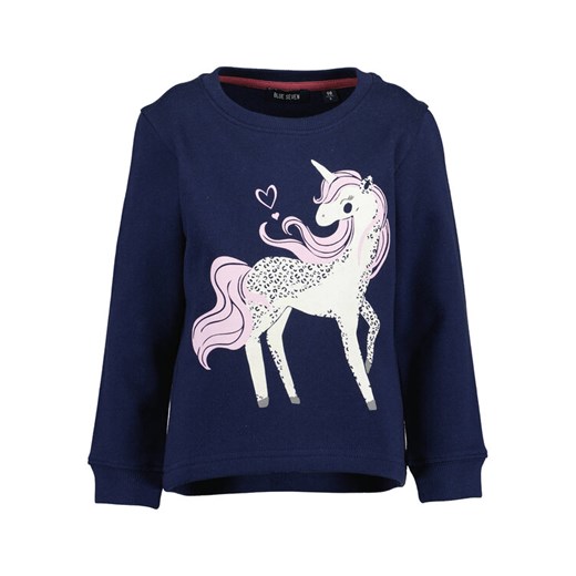 Blue Seven Bluza 764660 X Granatowy Regular Fit ze sklepu MODIVO w kategorii Bluzy dziewczęce - zdjęcie 182721716