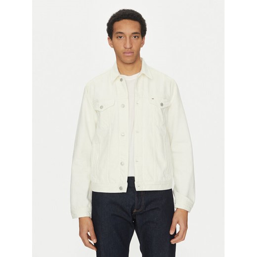 Tommy Hilfiger Kurtka jeansowa MW0MW39212 Écru Regular Fit ze sklepu MODIVO w kategorii Kurtki męskie - zdjęcie 182721728